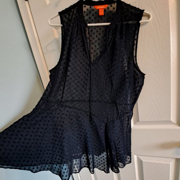Sheer Sleeveless Blouse - Picture 2 of 3